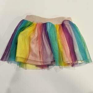 Disney Junior Minnie Girl 2T Polyester Multicolor Rainbow Skirt